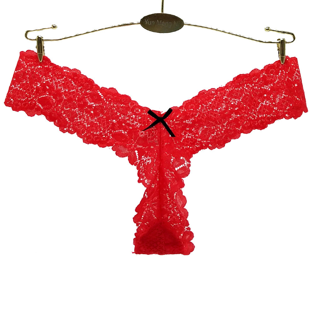 6 pcs women's lace underwear sexy lace thong low-waist new design product