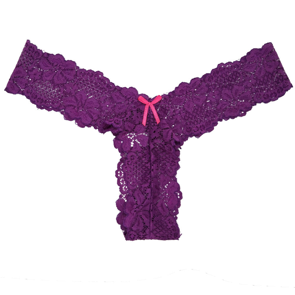 6 pcs women's lace underwear sexy lace thong low-waist new design product