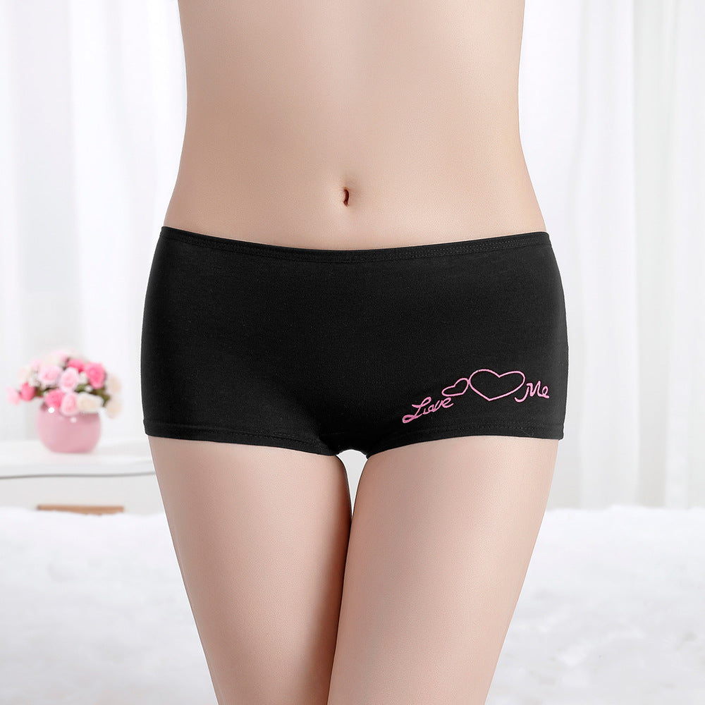 6 pcs women's cotton underwear boyshort for women colorful new design product