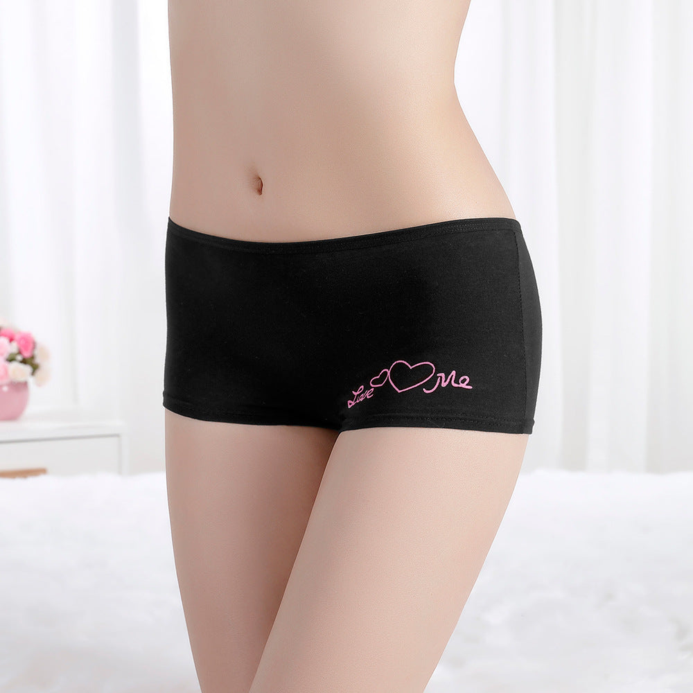 6 pcs women's cotton underwear boyshort for women colorful new design product