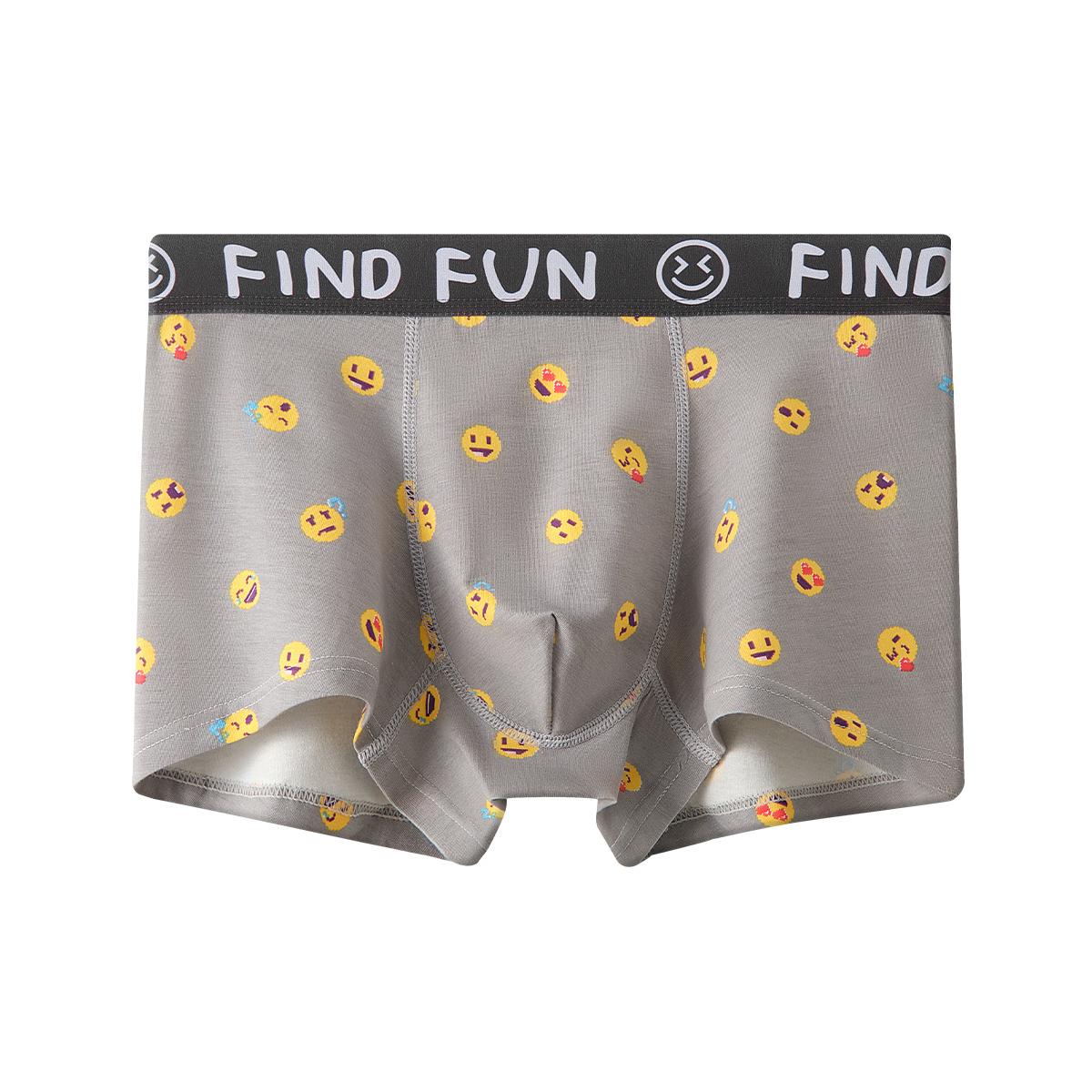 Men's cotton boxer Find Fun series with printing knitted breathable and comfortable new design