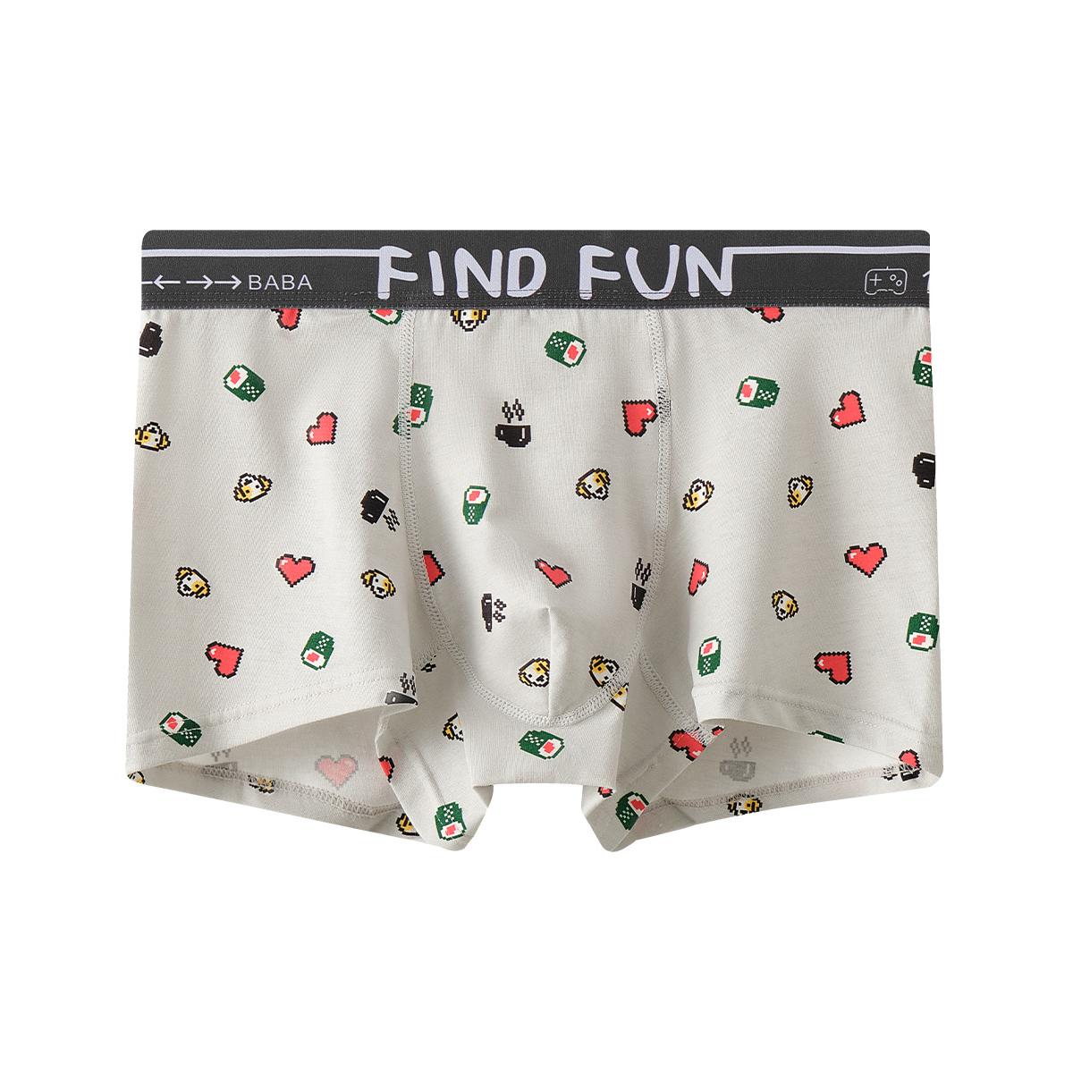 Men's cotton boxer Find Fun series with printing knitted breathable and comfortable new design