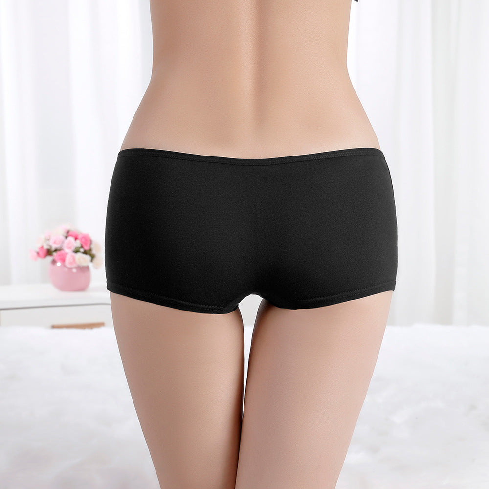 6 pcs women's cotton underwear boyshort for women colorful new design product