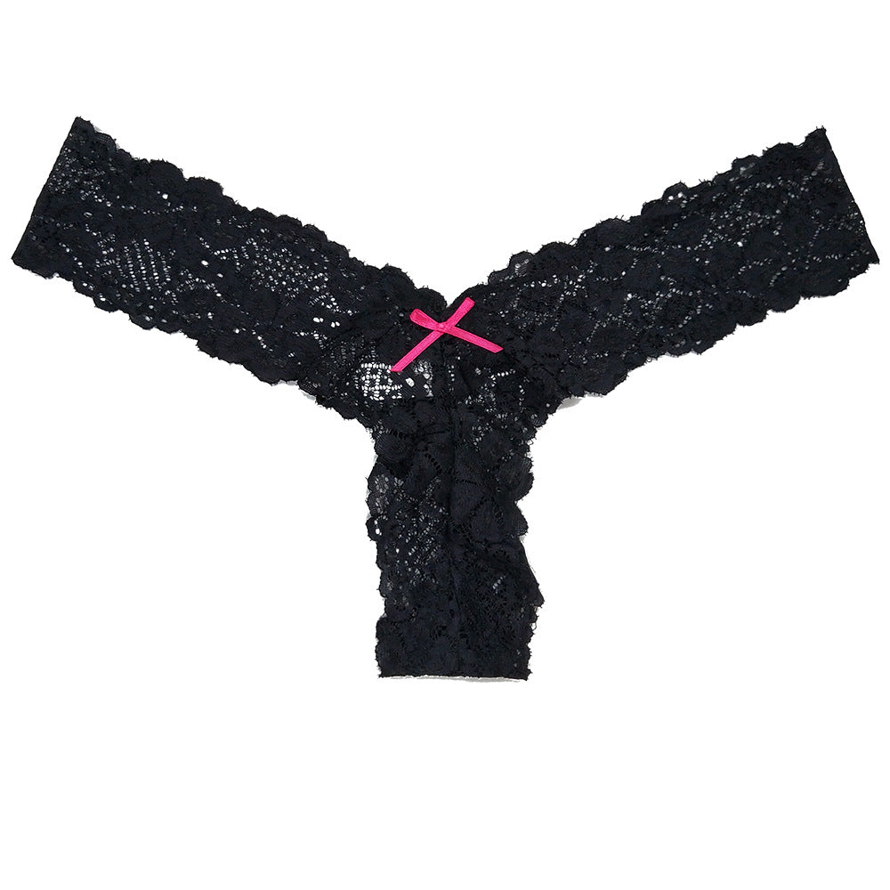 6 pcs women's lace underwear sexy lace thong low-waist new design product