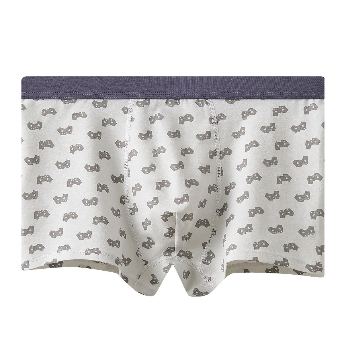 Men's cotton boxer knitted breathable and soft with cute printing for teenage hot sell product