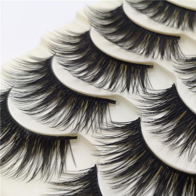 5-Pack 3D Faux Mink False Eyelashes Thick False Eyelashes 10-15 MM 01