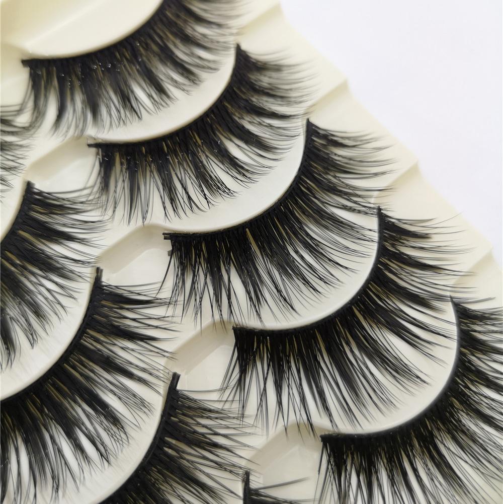 5-Pack 3D Faux Mink False Eyelashes Thick False Eyelashes 10-15 MM 01