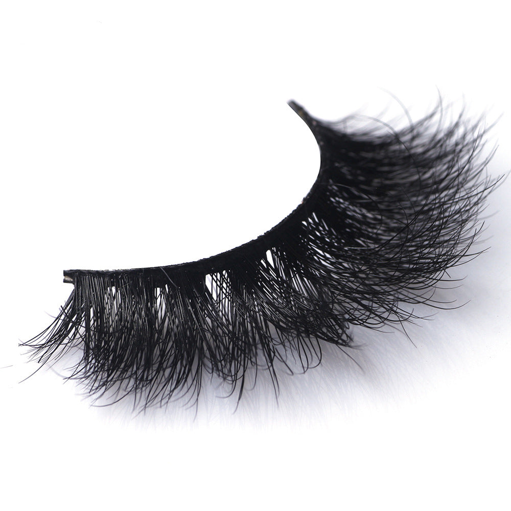 A Pair 0f Cotton Thread Terriers Multi-Layer 3D Pure Mink False Eyelashes 15mm FX-H06