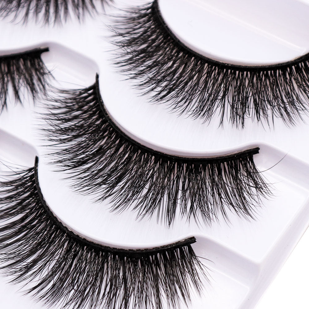 5-Pack 3D Faux Mink False Eyelashes Thick False Eyelashes 7-11 MM 3D27