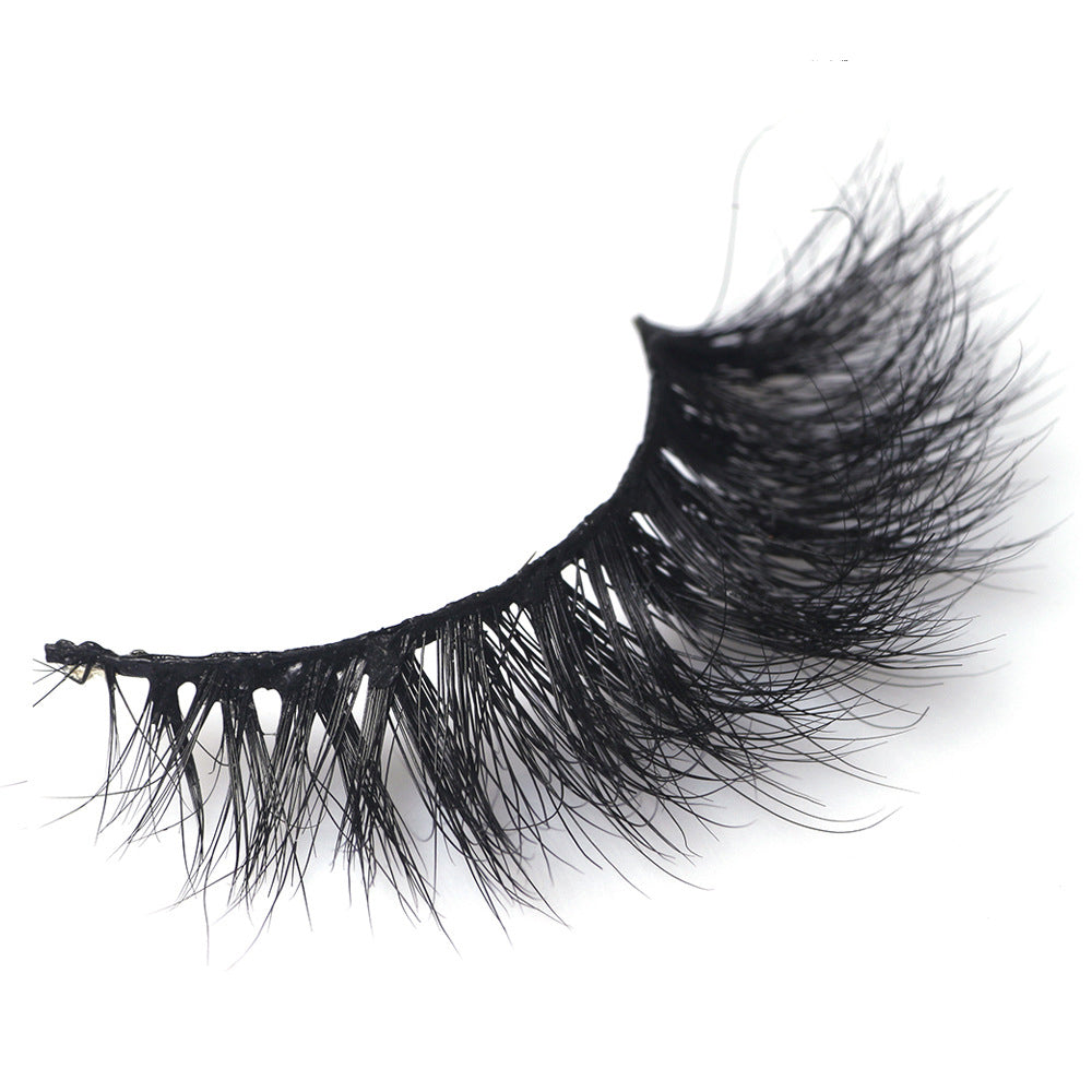 A Pair 0f Cotton Thread Terriers Multi-Layer 3D Pure Mink False Eyelashes 15mm FX-M03