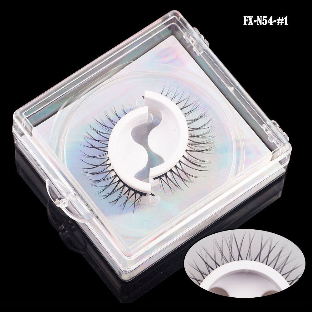 A Pair Of 8D Warm Faux Mink Self-Adhesive Wispy False Eyelashes 10mm N54-#1