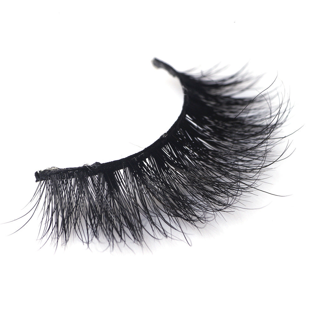 A Pair 0f Cotton Thread Terriers Multi-Layer 3D Pure Mink False Eyelashes 15mm FX-M01