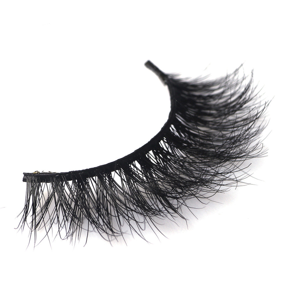 A Pair 0f Cotton Thread Terriers Multi-Layer 3D Pure Mink False Eyelashes 14mm FX-M05