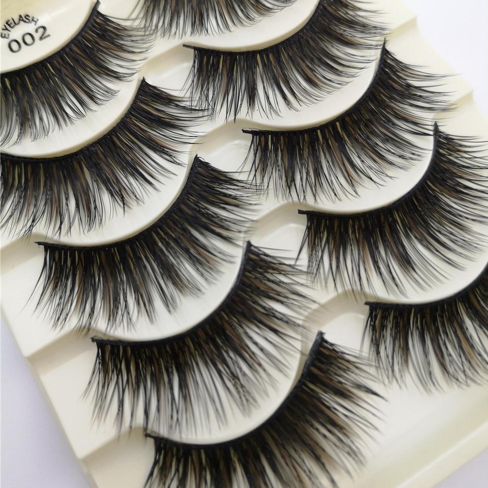 5-Pack 3D Faux Mink False Eyelashes Thick False Eyelashes 10-15 MM 02