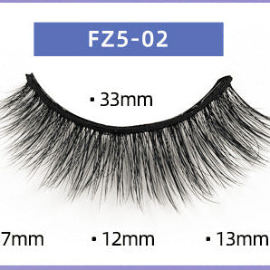 5 Pairs - Reusable Self Adhesive With Tweezers Natural False Eyelashes 31-35mm