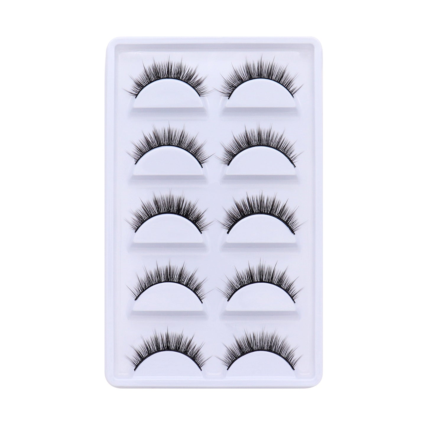 5-Pack 3D Faux Mink False Eyelashes Thick False Eyelashes 8-11 MM 021