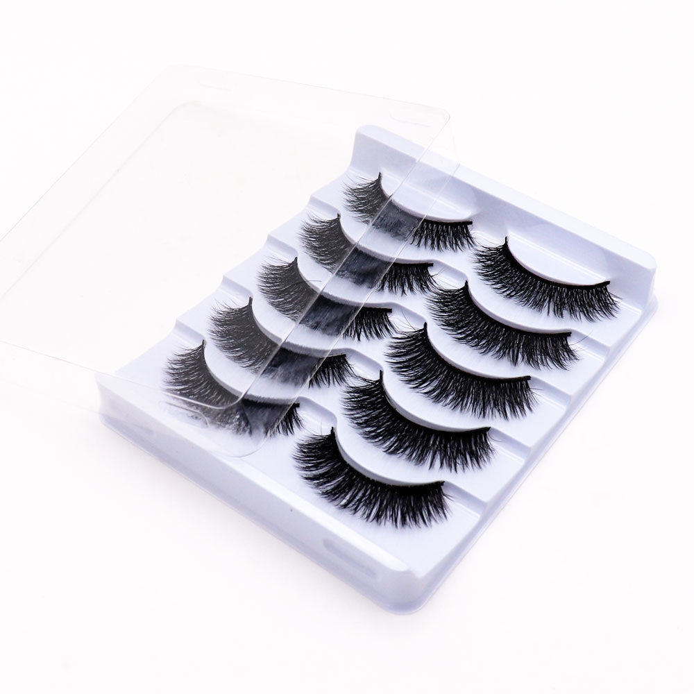 5-Pack 3D Faux Mink False Eyelashes Thick False Eyelashes 7-11 MM 3D27