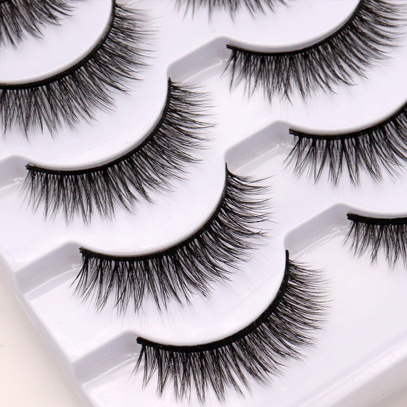 5-Pack 3D Faux Mink False Eyelashes Wispy False Eyelashes 10-14 MM 3D13