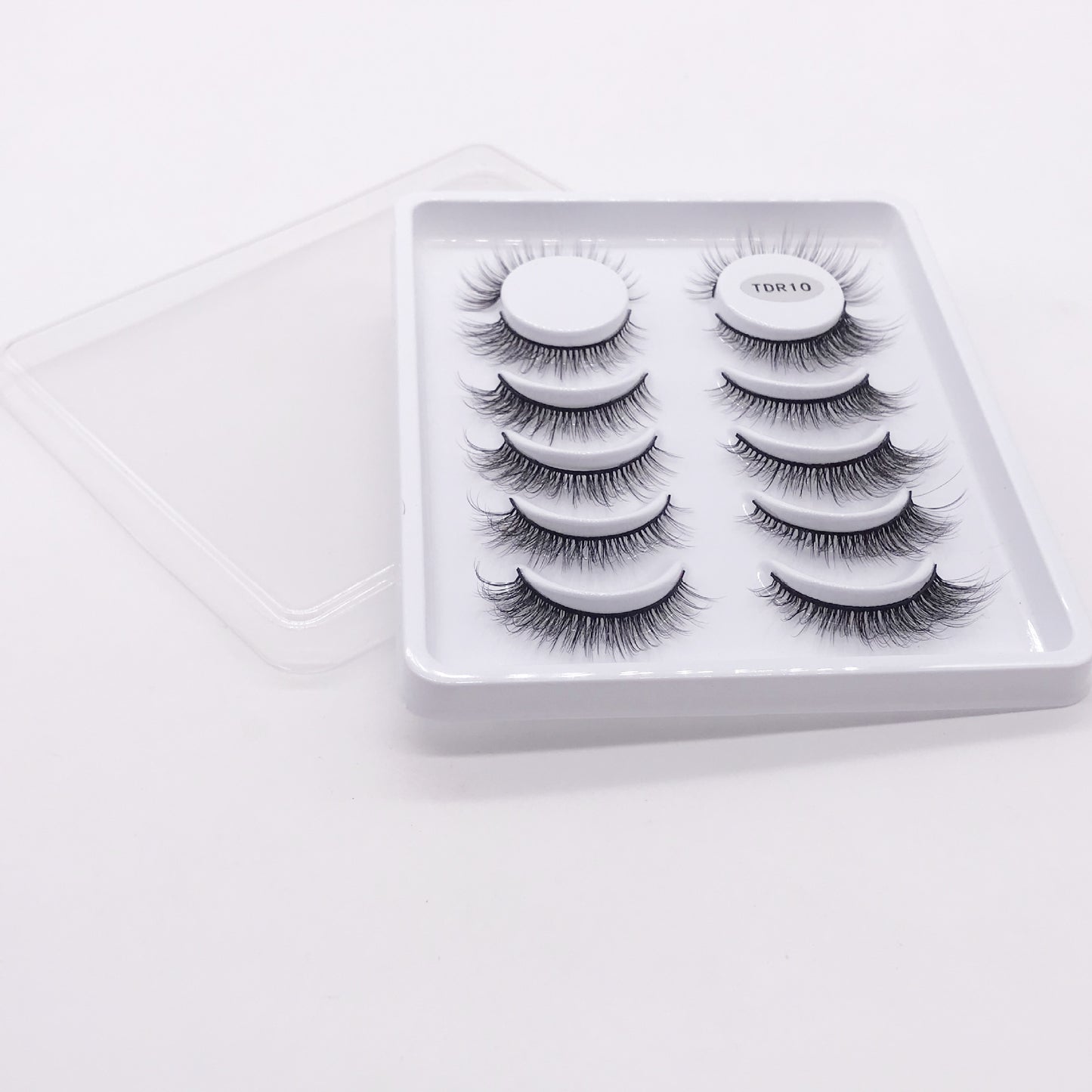 6 Pairs Of Multi-Layer 3D handmade Wispy Faux False Eyelashes 11mm TDR10