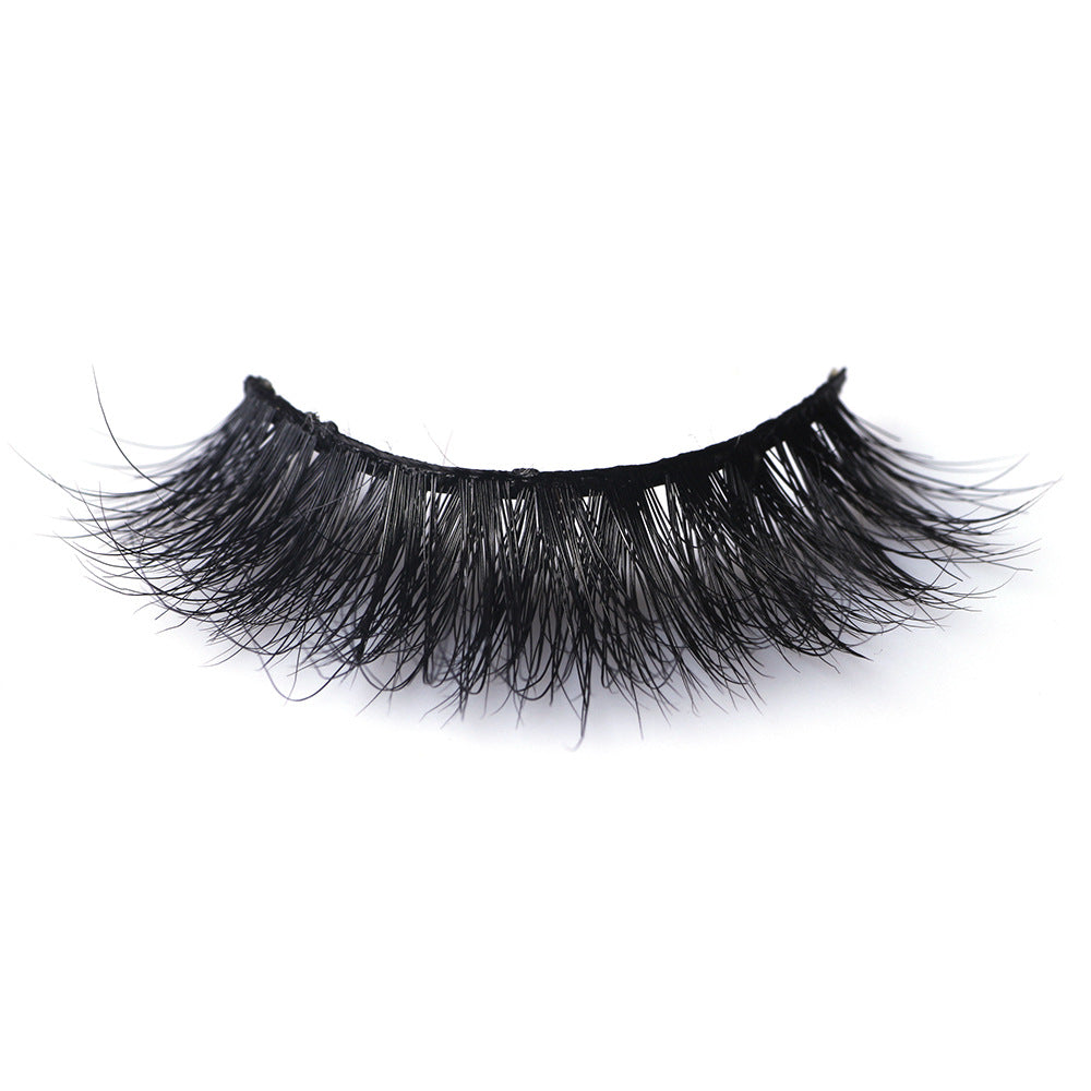 A Pair 0f Cotton Thread Terriers Multi-Layer 3D Pure Mink False Eyelashes 15mm FX-M01