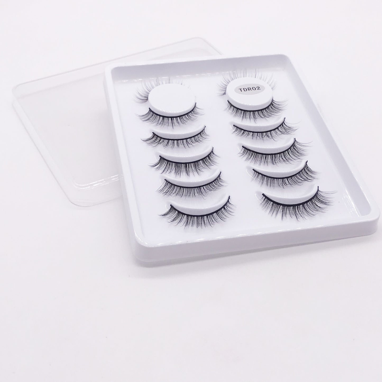 6 Pairs Of Multi-Layer 3D handmade Wispy Faux False Eyelashes 10mm TDR02