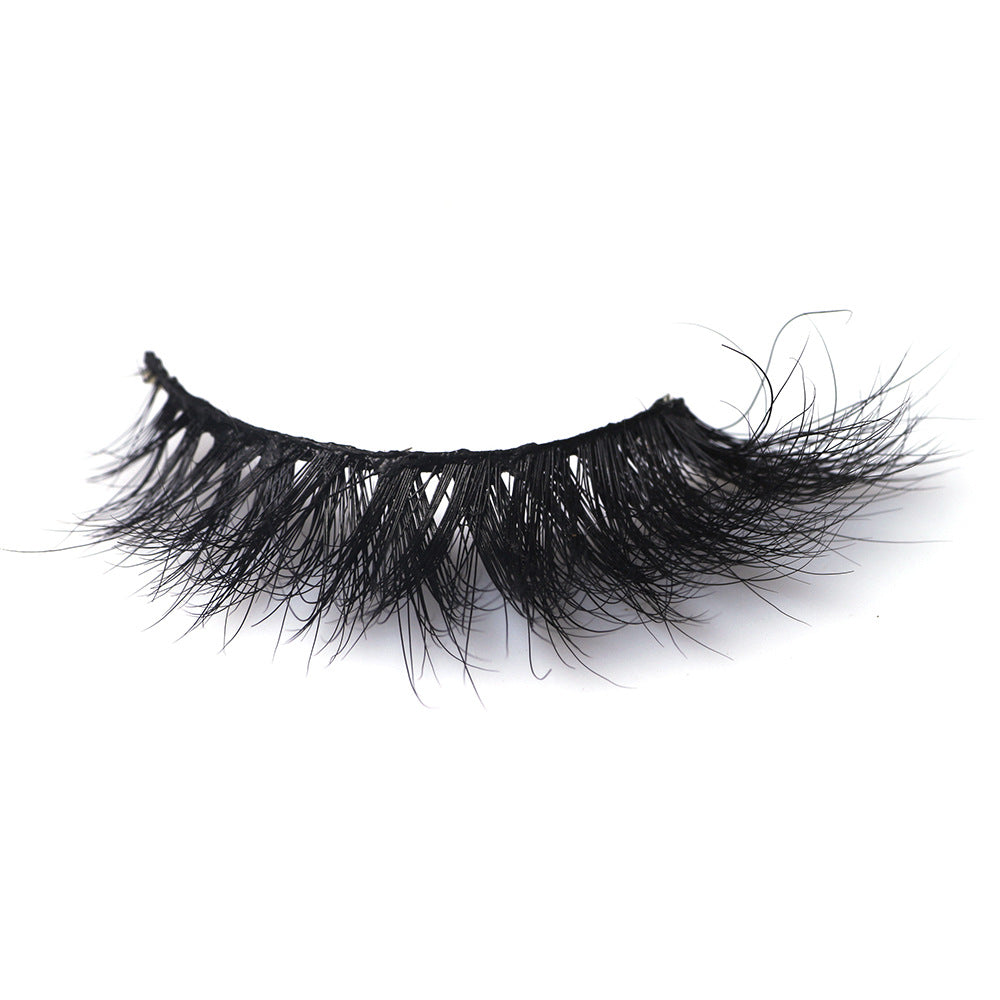 A Pair 0f Cotton Thread Terriers Multi-Layer 3D Pure Mink False Eyelashes 15mm FX-M03