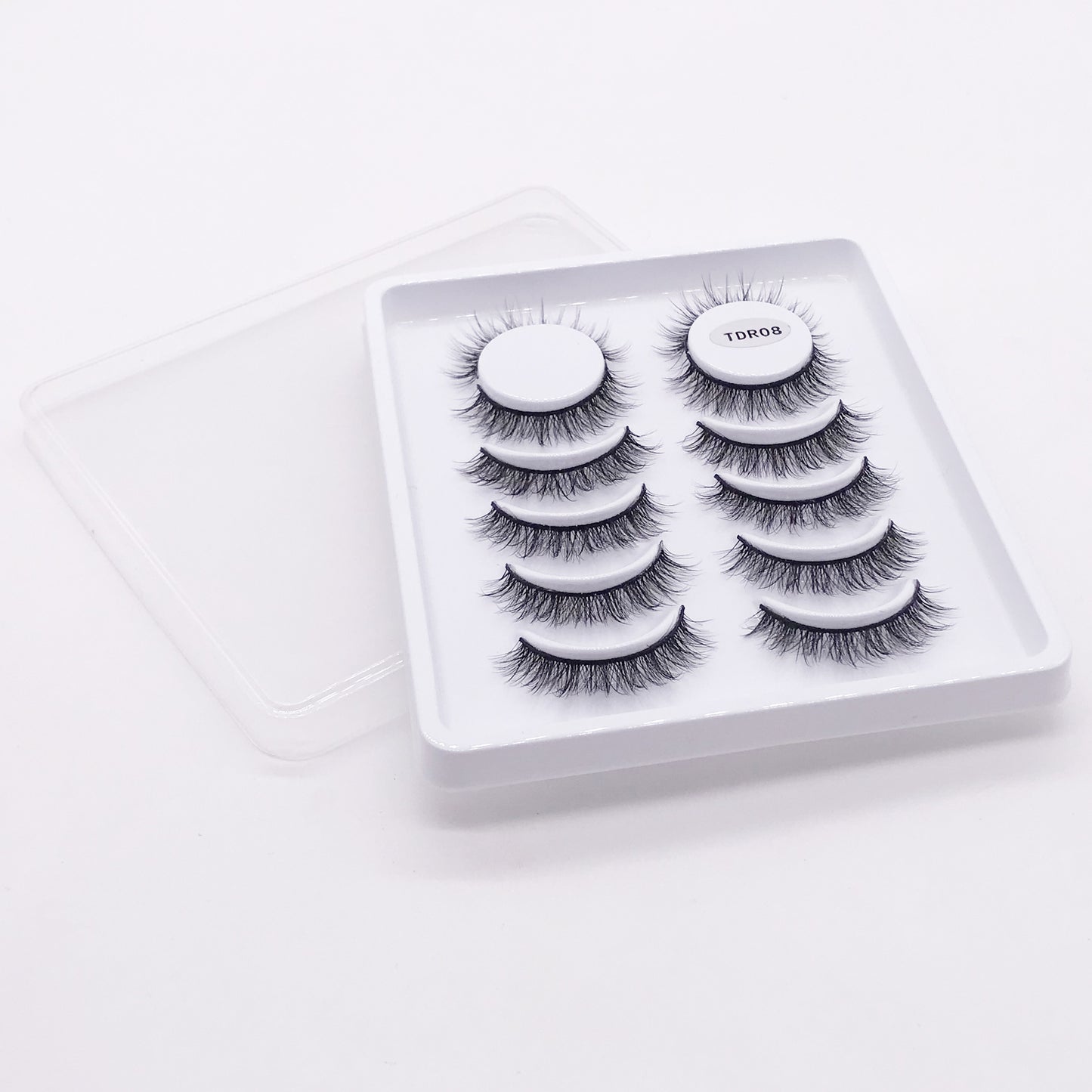 6 Pairs Of Multi-Layer 3D handmade Wispy Faux False Eyelashes 10mm TDR08