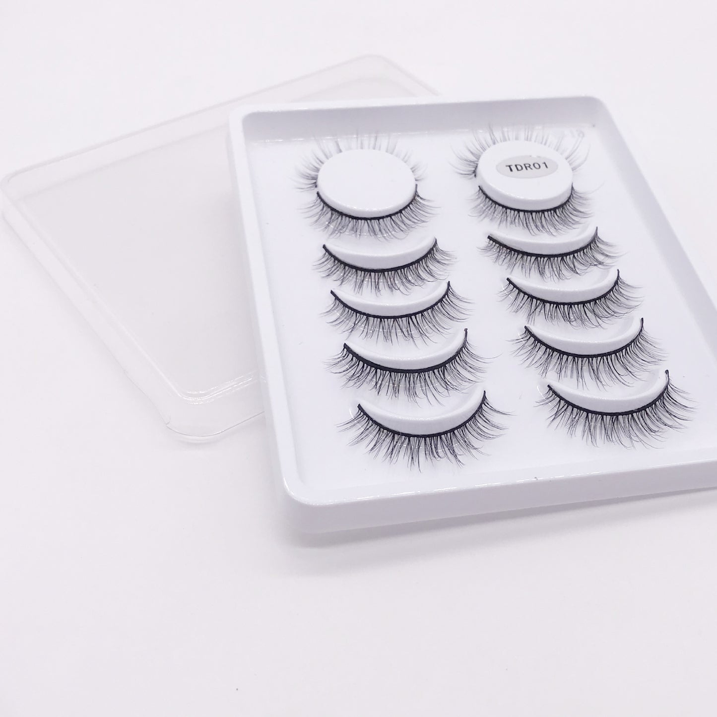 6 Pairs Of Multi-Layer 3D handmade Wispy Faux False Eyelashes 9mm TDR01