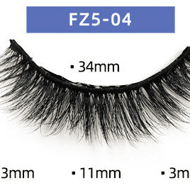 5 Pairs - Reusable Self Adhesive With Tweezers Natural False Eyelashes 31-35mm