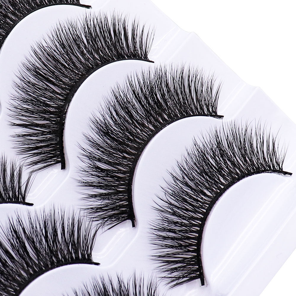 5-Pack 3D Faux Mink False Eyelashes Thick False Eyelashes 7-11 MM 3D27