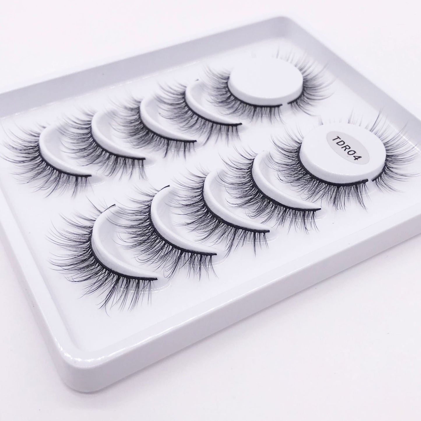 6 Pairs Of Multi-Layer 3D handmade Wispy Faux False Eyelashes 13mm TDR04