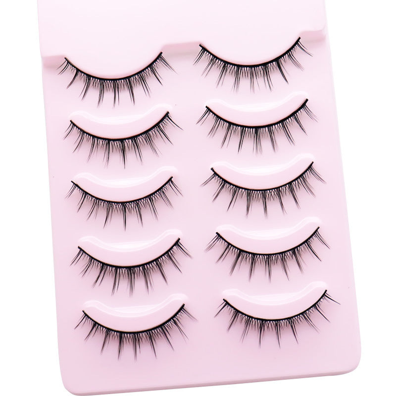 5-Pack 3D Faux Mink False Eyelashes Thick False Eyelashes 7-8 MM R02