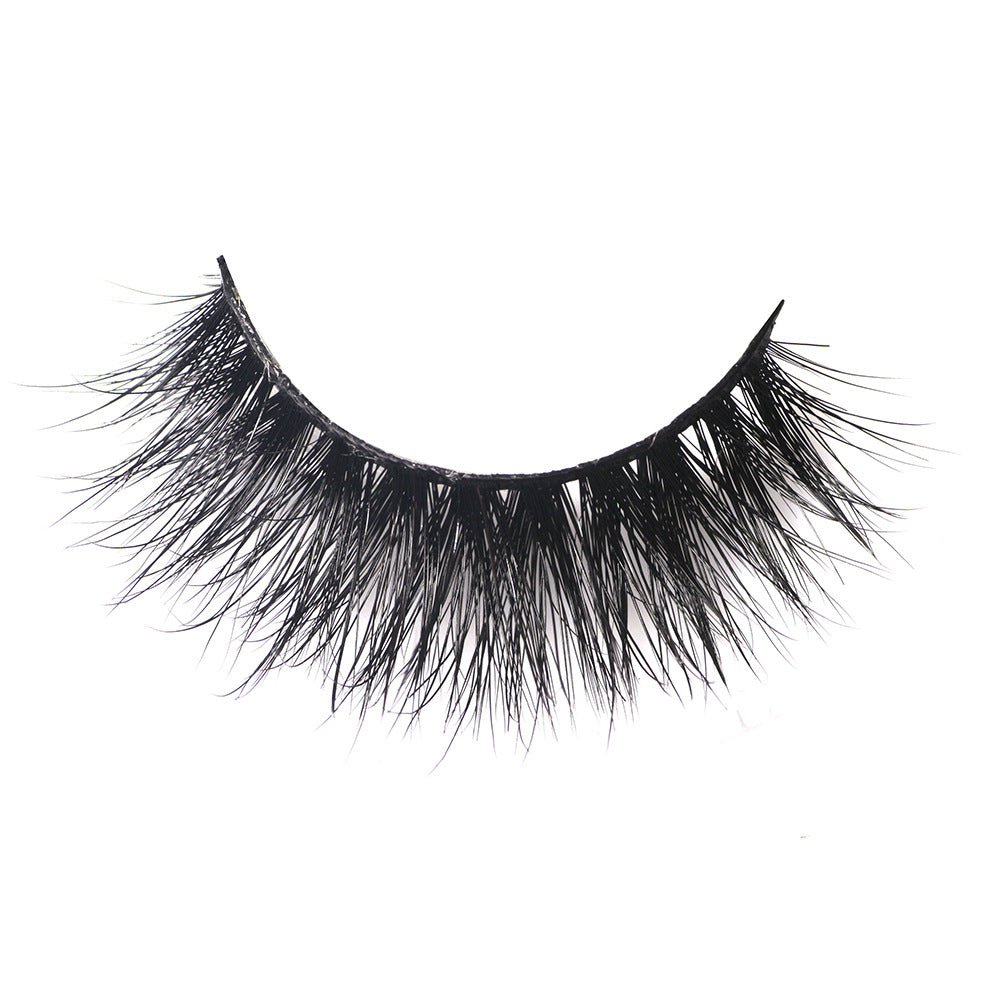 A Pair 0f Cotton Thread Terriers Multi-Layer 3D Pure Mink False Eyelashes 15mm FX-M01