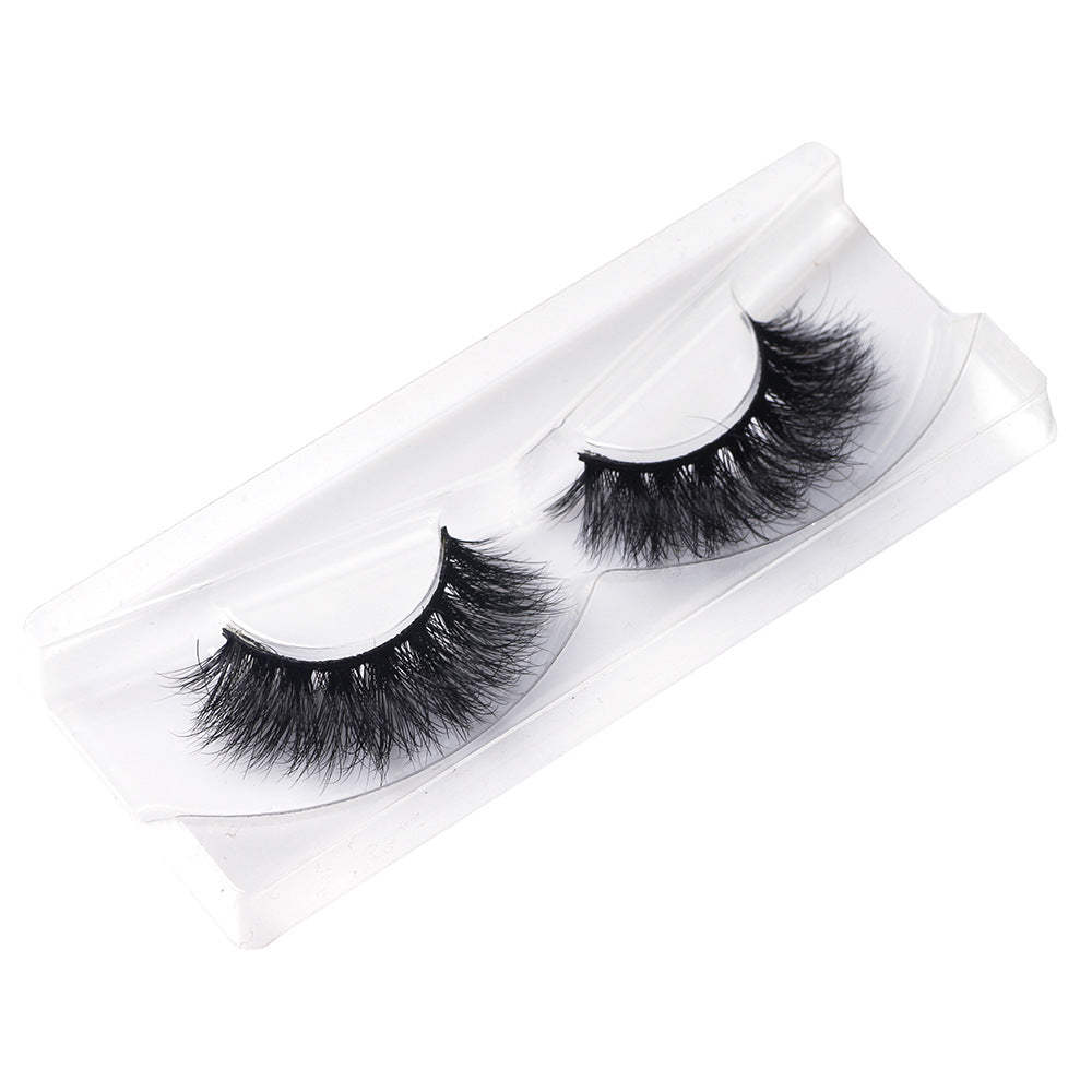 A Pair 0f Cotton Thread Terriers Multi-Layer 3D Pure Mink False Eyelashes 15mm FX-H06