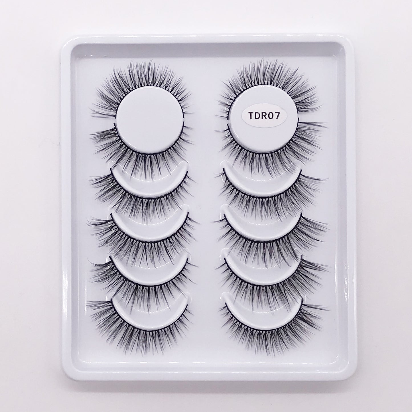 6 Pairs Of Multi-Layer 3D handmade Wispy Faux False Eyelashes 12mm TDR07