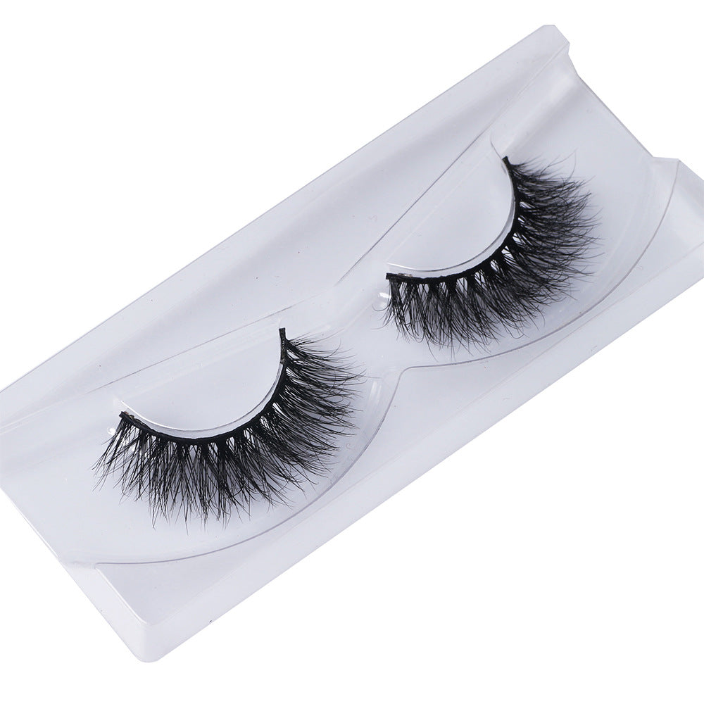 A Pair 0f Cotton Thread Terriers Multi-Layer 3D Pure Mink False Eyelashes 14mm FX-M05