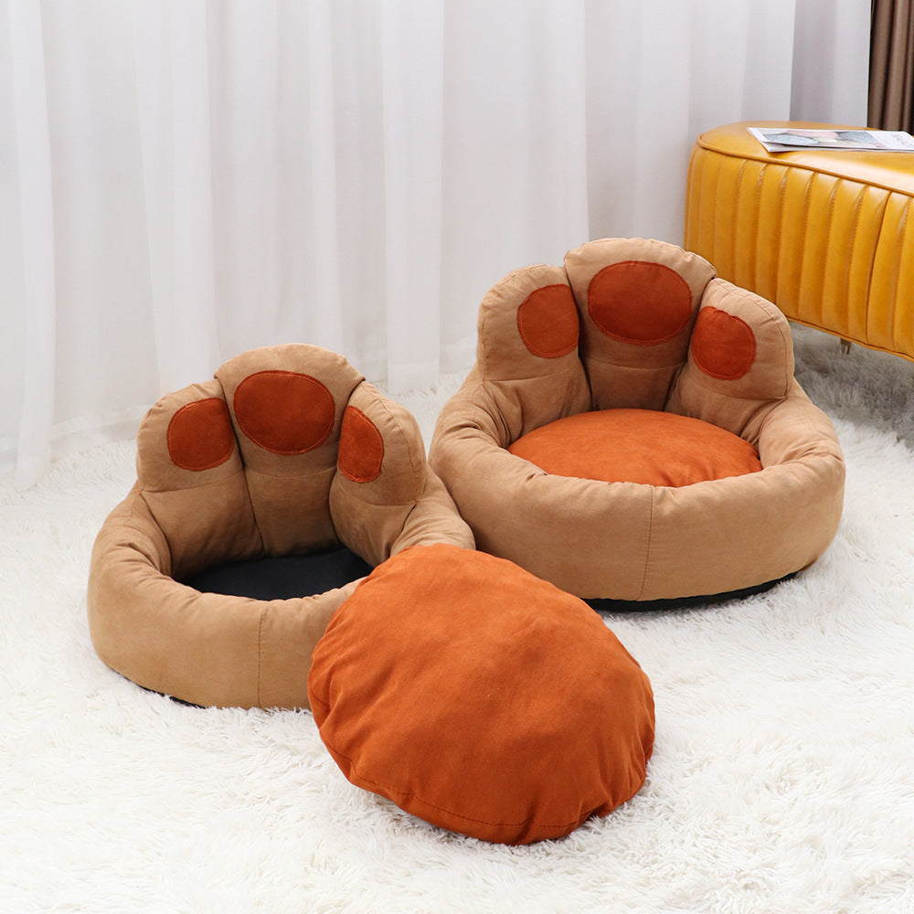 NEEPET  Suede Dog Sofa Bear's Paw Cusion for Cat Sleeping