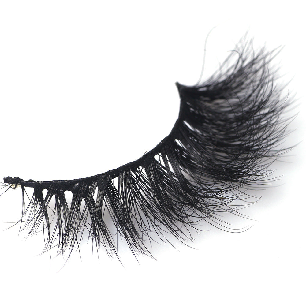 A Pair 0f Cotton Thread Terriers Multi-Layer 3D Pure Mink False Eyelashes 15mm FX-M03