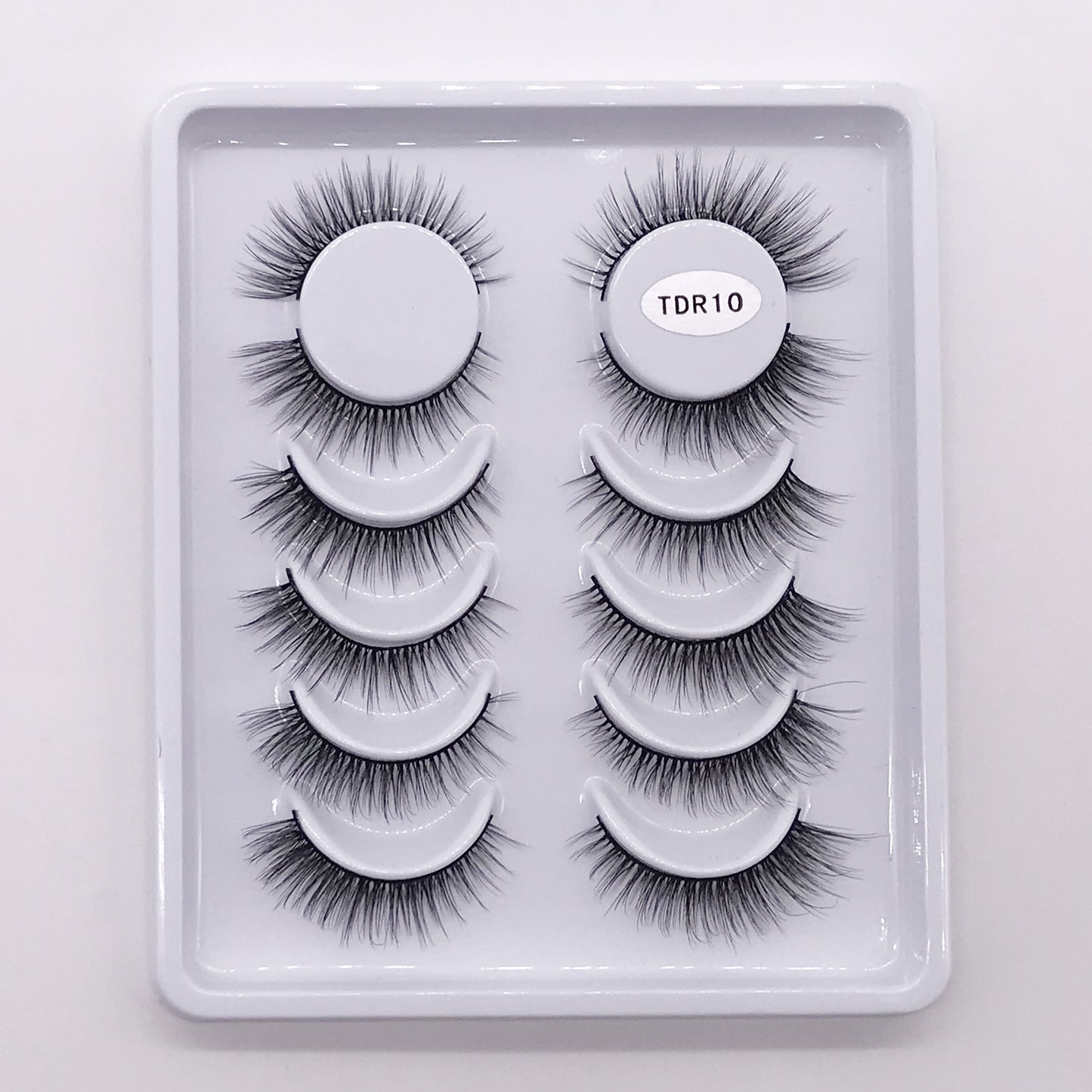 6 Pairs Of Multi-Layer 3D handmade Wispy Faux False Eyelashes 11mm TDR10