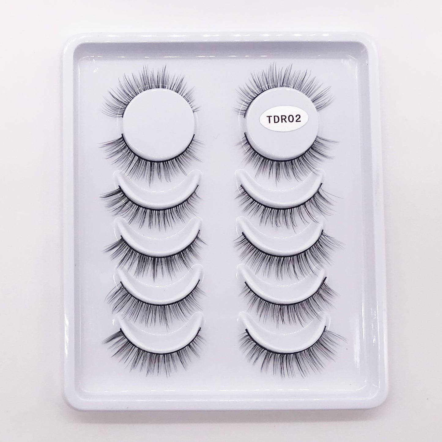 6 Pairs Of Multi-Layer 3D handmade Wispy Faux False Eyelashes 10mm TDR02