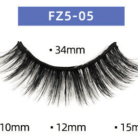 5 Pairs - Reusable Self Adhesive With Tweezers Natural False Eyelashes 31-35mm