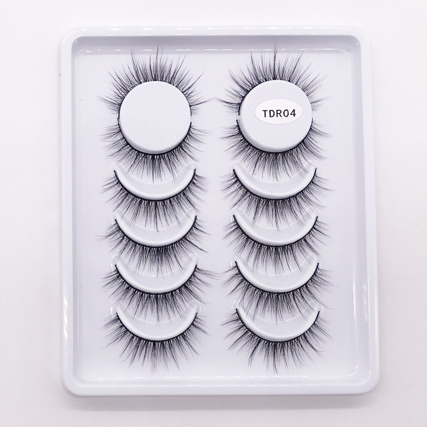 6 Pairs Of Multi-Layer 3D handmade Wispy Faux False Eyelashes 13mm TDR04