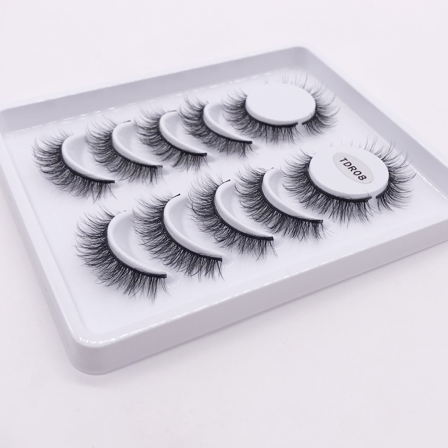 6 Pairs Of Multi-Layer 3D handmade Wispy Faux False Eyelashes 10mm TDR08