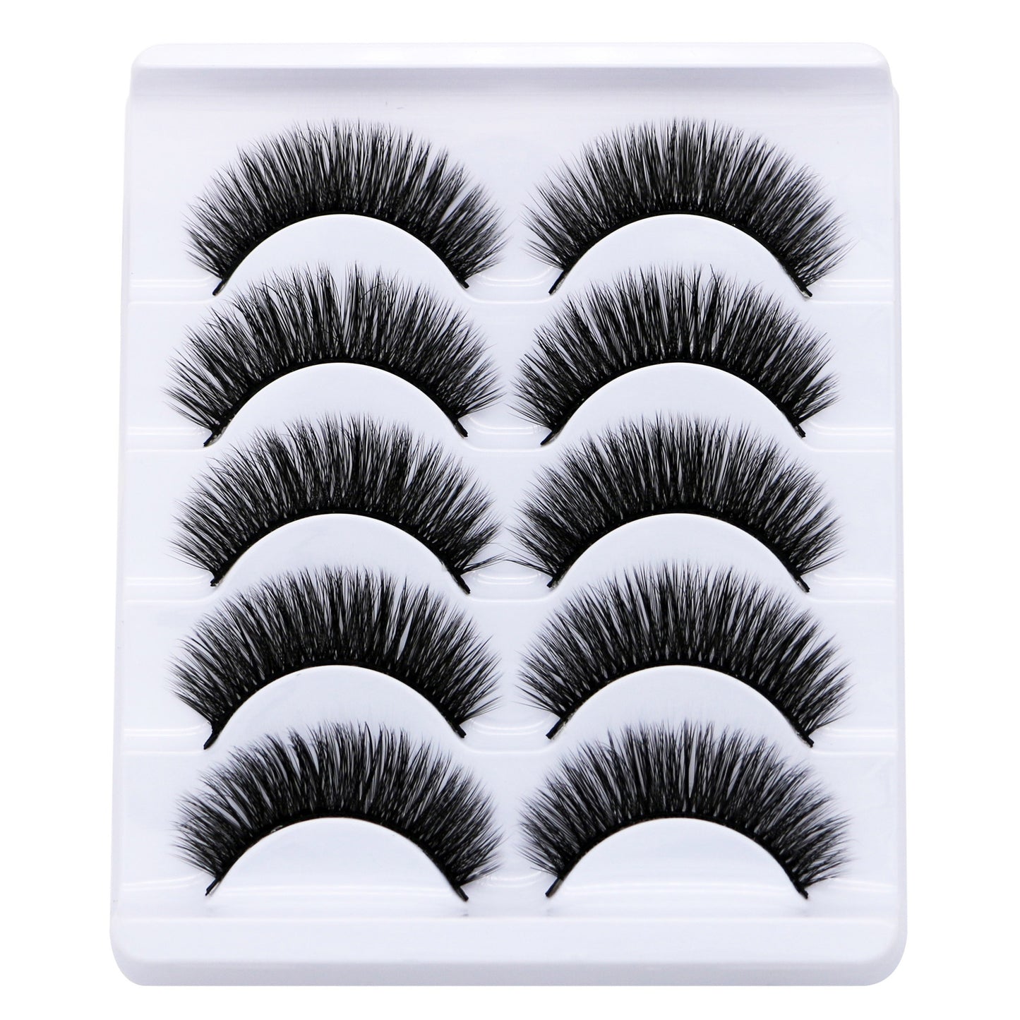 5-Pack 3D Faux Mink False Eyelashes Thick False Eyelashes 7-11 MM 3D27