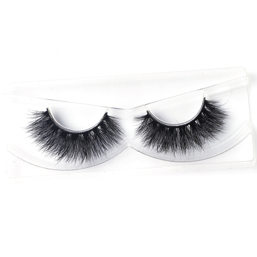 A Pair 0f Cotton Thread Terriers Multi-Layer 3D Pure Mink False Eyelashes 15mm FX-H06