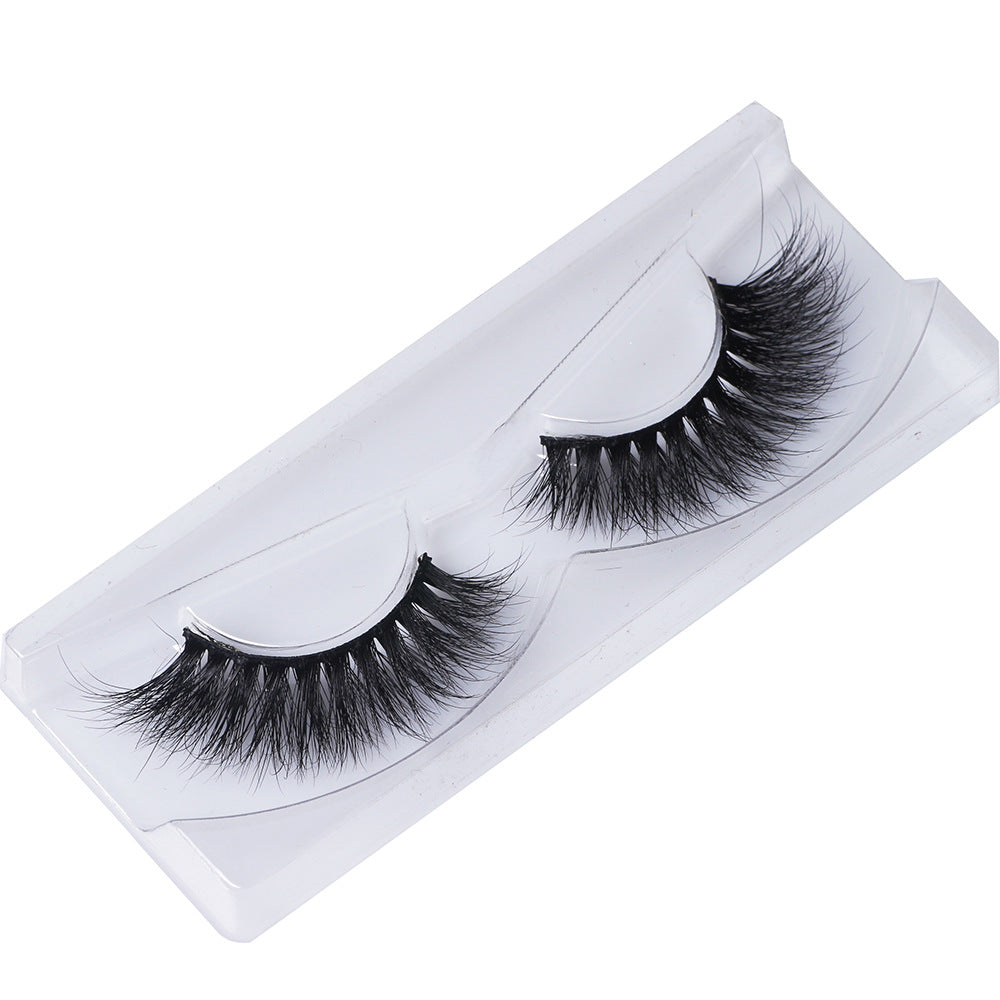 A Pair 0f Cotton Thread Terriers Multi-Layer 3D Pure Mink False Eyelashes 17mm FX-M04