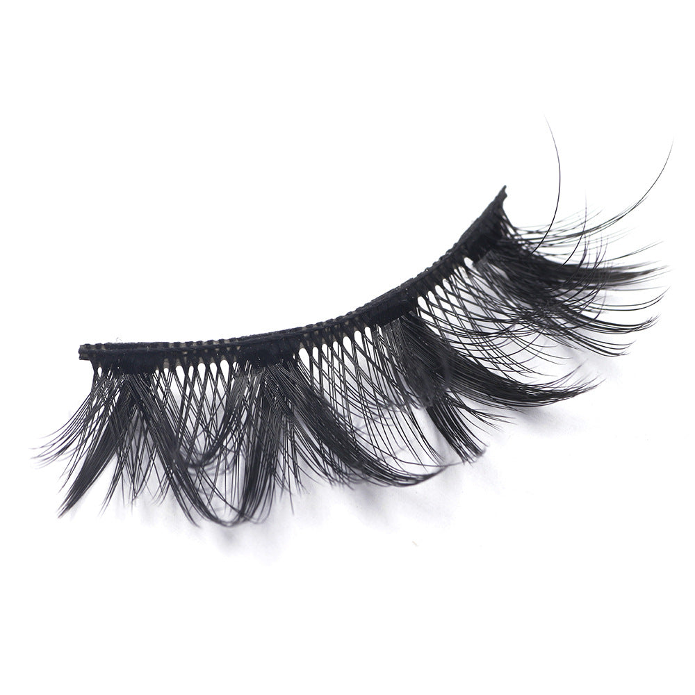 8 Pairs Of 3D Soft Cotton Stalks Thick Faux Mink False Eyelashes 15mm FX-E12