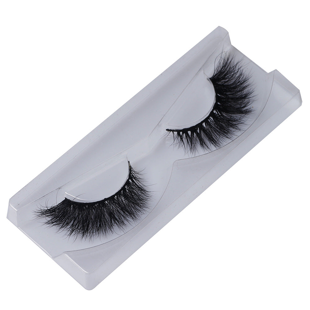 A Pair 0f Cotton Thread Terriers Multi-Layer 3D Pure Mink False Eyelashes 15mm FX-M03