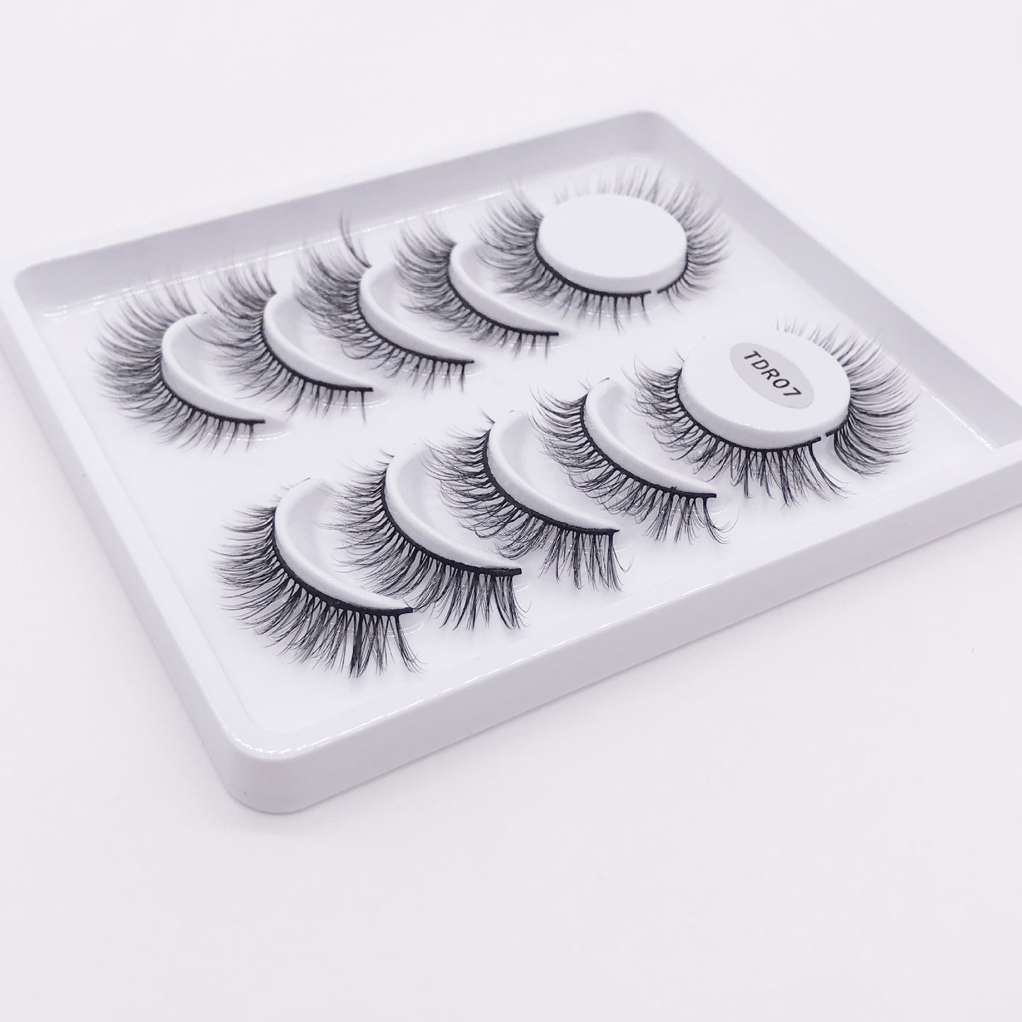 6 Pairs Of Multi-Layer 3D handmade Wispy Faux False Eyelashes 12mm TDR07