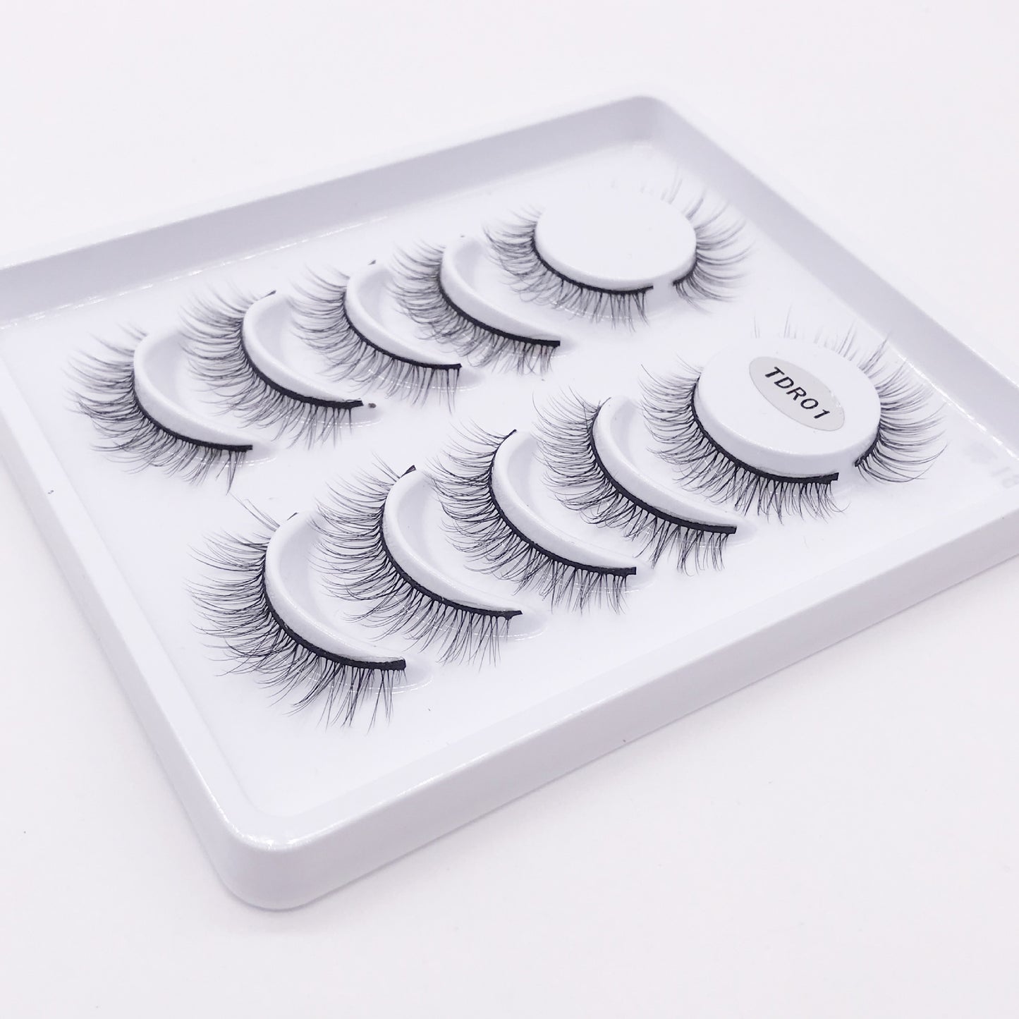 6 Pairs Of Multi-Layer 3D handmade Wispy Faux False Eyelashes 9mm TDR01